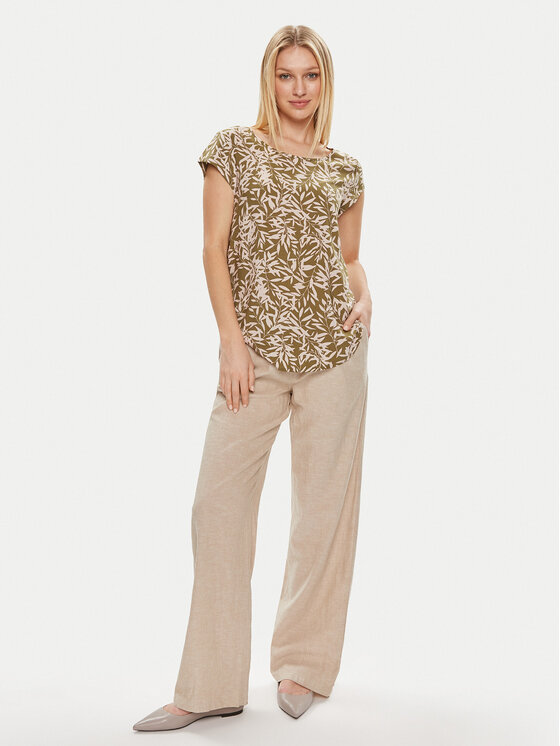 Gina Tricot Gina Tricot Spodnie materiałowe 19210 Beżowy Regular Fit