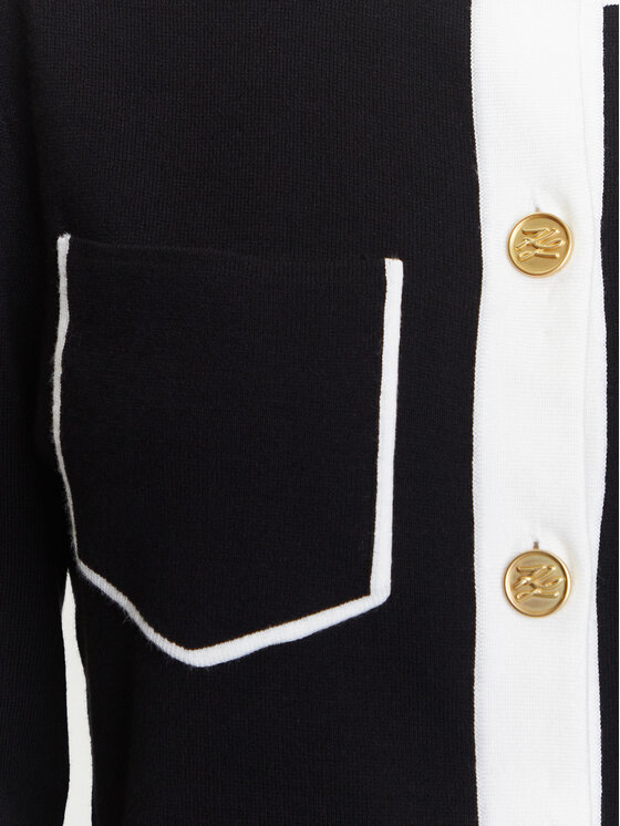 KARL LAGERFELD KARL LAGERFELD Kardigan A3W18029 Czarny Regular Fit
