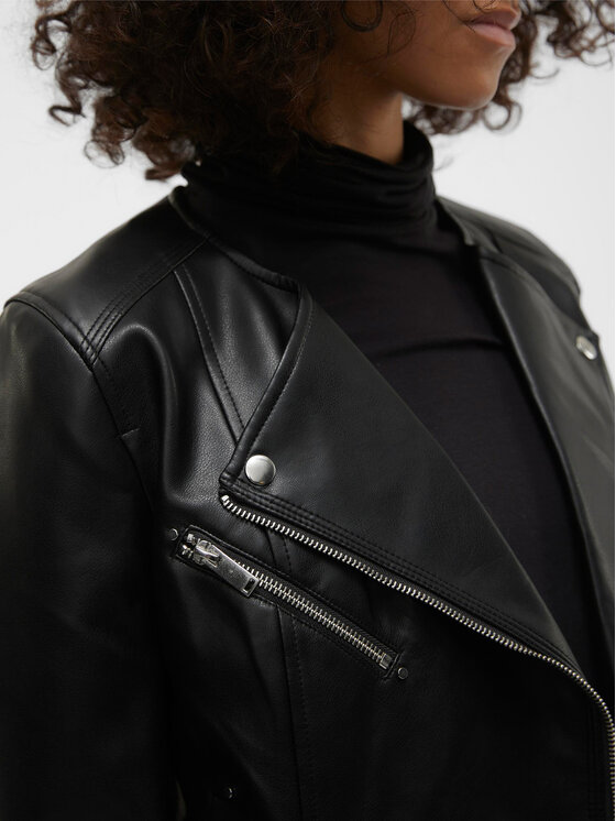 Vero Moda Vero Moda Bunda z imitácie kože Riley 10302441 Čierna Slim Fit