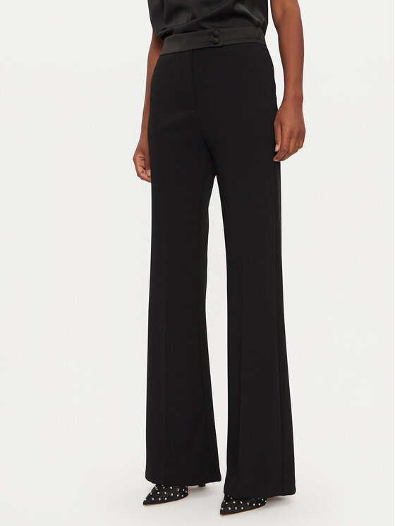 Imperial Imperial Hlače P5E7IAW Crna Flare Fit