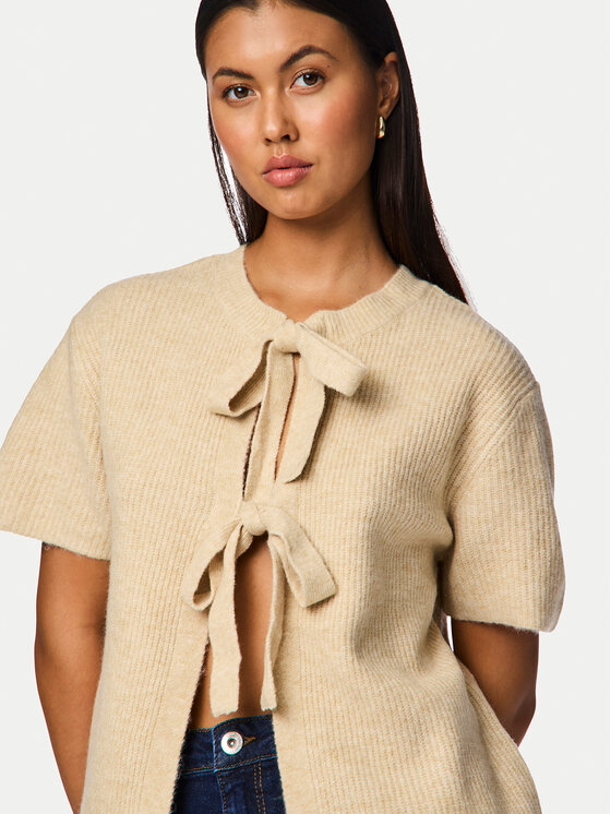Pieces Pieces Cardigan 17156681 Bej Regular Fit