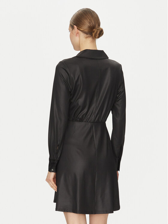 DKNY DKNY Koktélruha DD4JL26A Fekete Slim Fit