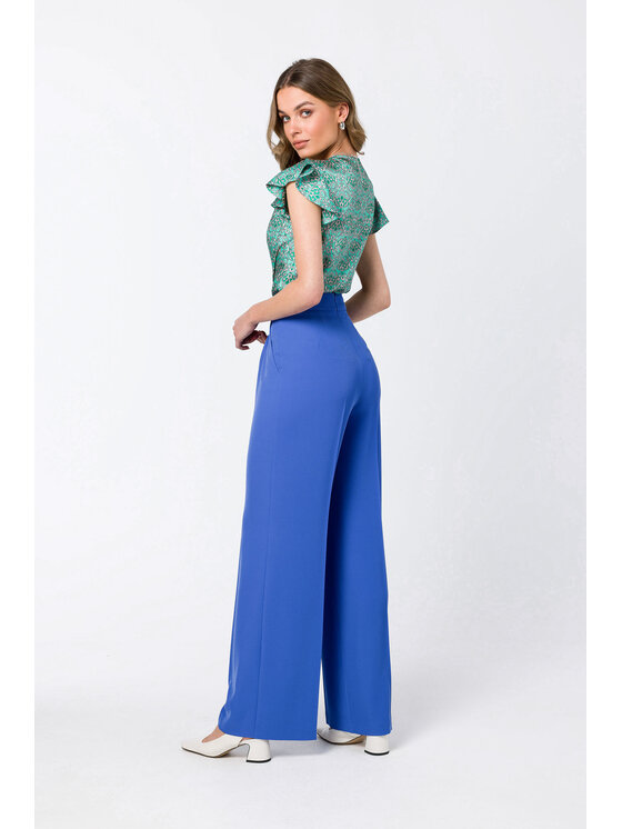 Stylove Stylove Dámské kalhoty S331 Modrá Regular Fit