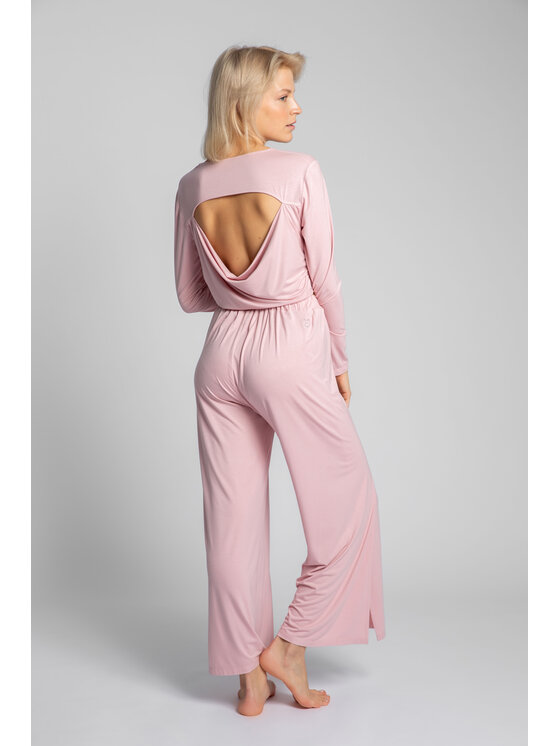LaLupa LaLupa Spodnie piżamowe LA026 Różowy Comfortable Fit