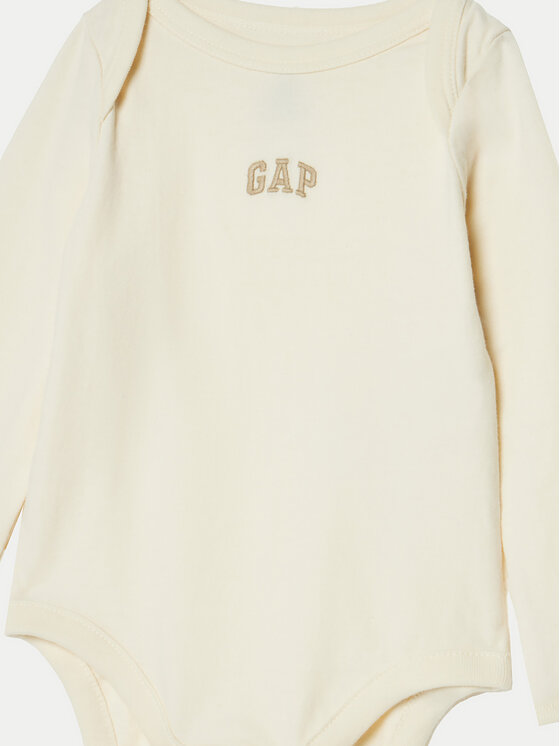 Gap Gap Σετ 3 κορμάκια παιδικά 600961-02 Μπεζ
