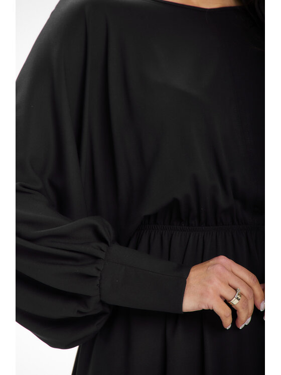 Awama Awama Sukienka letnia A640 Czarny Basic Fit