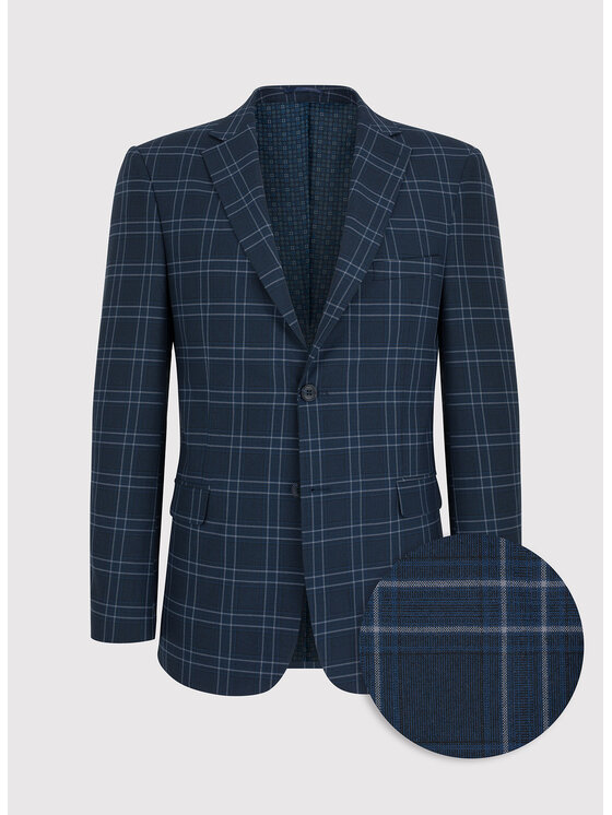 Pako Lorente Pako Lorente Marynarka P22WF-3G-004 Granatowy Slim Fit