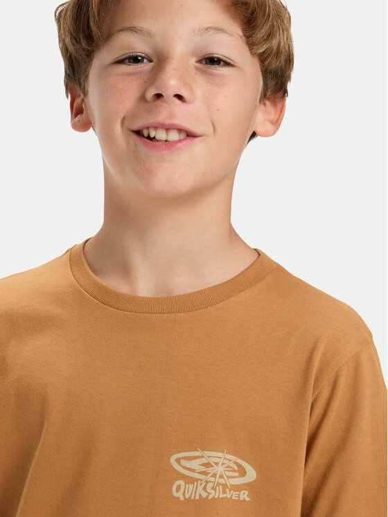 Quiksilver Quiksilver Тишърт Hw Snaky Ways EQBZT04912 Кафяв Regular Fit