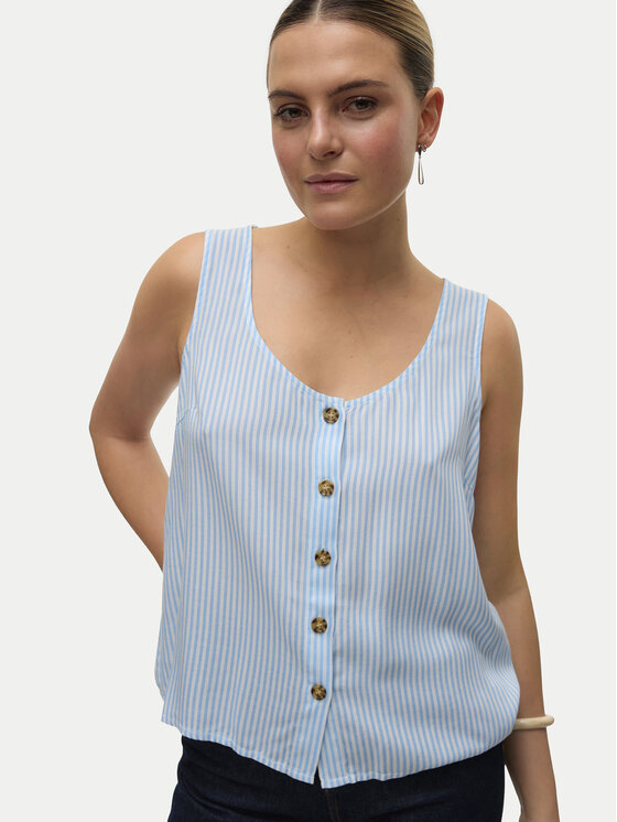 Vero Moda Vero Moda Top Bumpy 10325830 Albastru celest Standard Fit