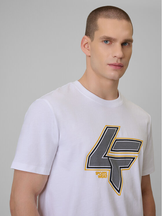 4F 4F T-Shirt CITY Biały Regular Fit