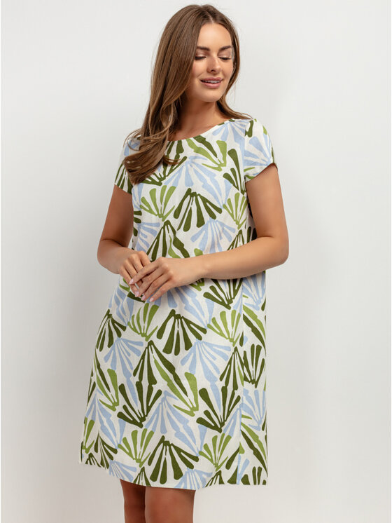 Tessita Tessita Sukienka codzienna T423/4/M Kolorowy Regular Fit