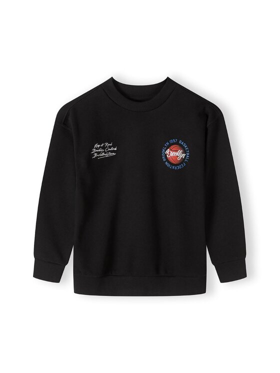 minoti minoti Bluza 23fleece64 Czarny Oversize