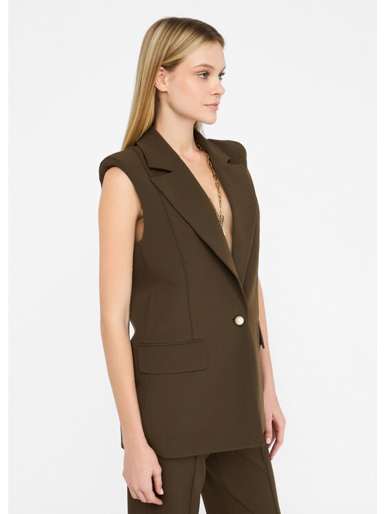 Liu Jo Liu Jo Gilet CF5048T2200X070A Verde Regular Fit