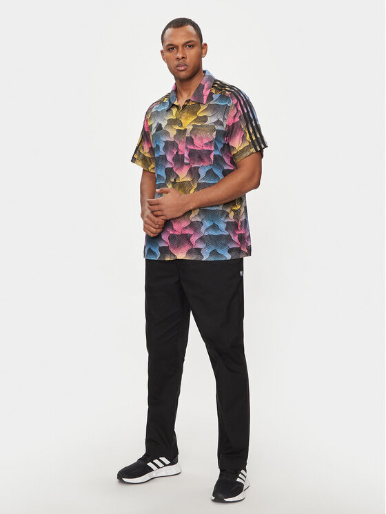 adidas Camicia Tiro Allover Print IP3784 Multicolore Loose Fit Modivo