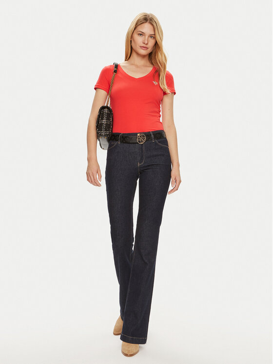 Guess Guess T-shirt W2YI45 J1314 Crvena Slim Fit