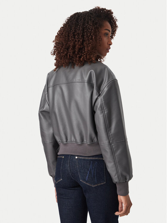 Guess Jeans Guess Jeans Μπόμπερ μπουφάν W6YL01 W2525 Γκρι Regular Fit