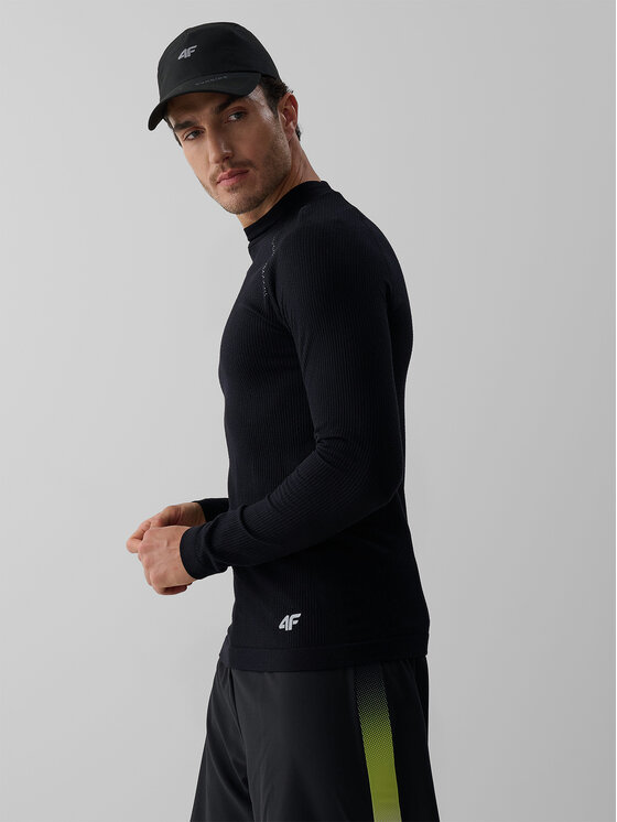 4F 4F Koszulka techniczna RUNNING Czarny Slim Fit