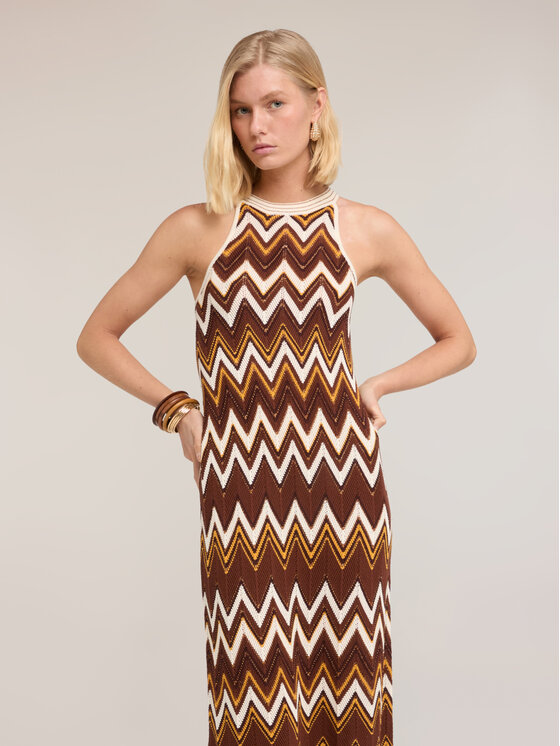 Motivi Motivi Abito da sera 7674W001568N0R8 Marrone A-Line Fit