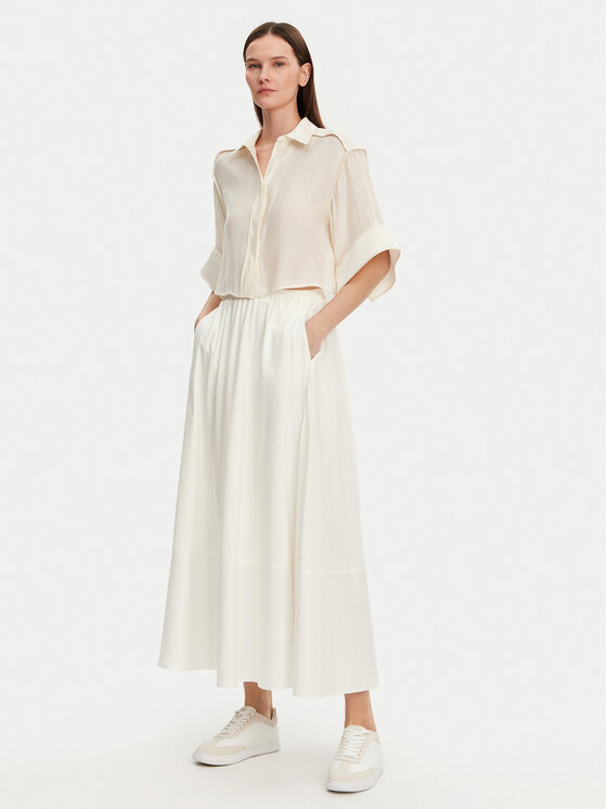 Max Mara Max Mara Spódnica trapezowa Roal 2516771028 Biały Regular Fit
