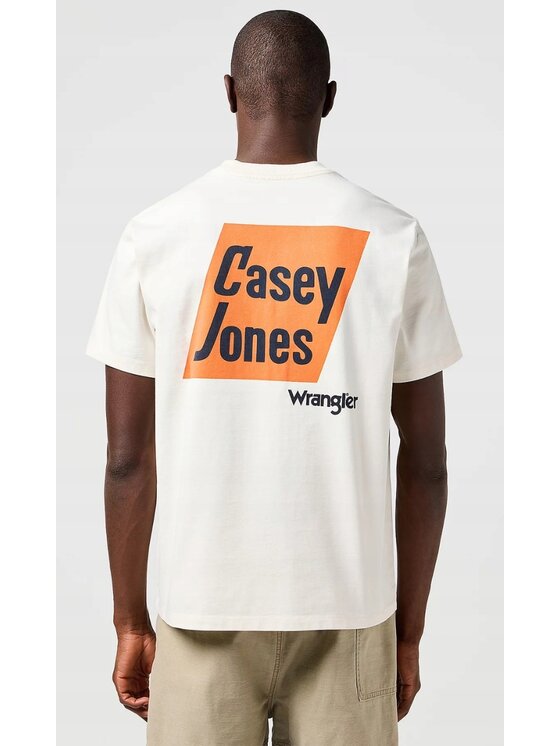 Wrangler Wrangler T-Shirt Casey Jones Graphic Tee Biały Relaxed Fit