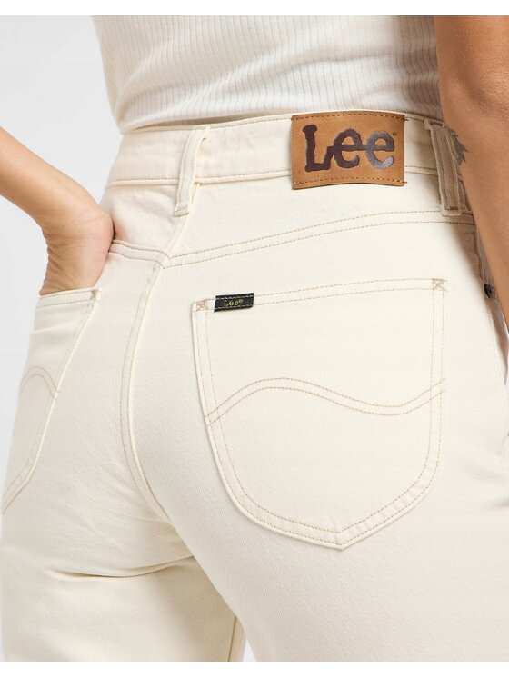 Lee Lee Jeansy Carol Biały Mom Fit