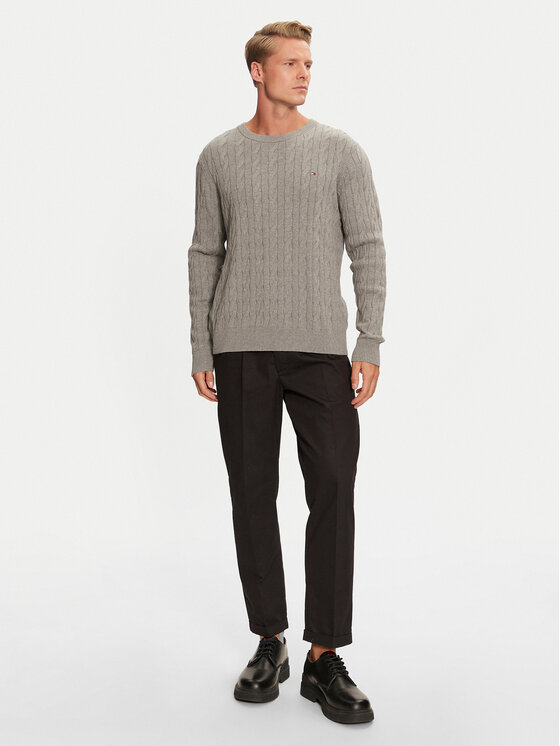 Tommy Hilfiger Tommy Hilfiger Džemper MW0MW33132 Siva Regular Fit