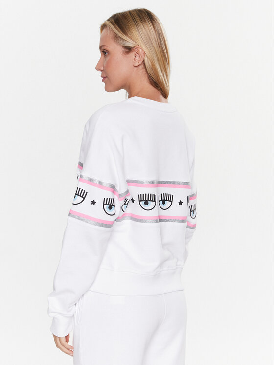 Chiara Ferragni Chiara Ferragni Majica dugih rukava 74CBIF02 Bijela Regular Fit