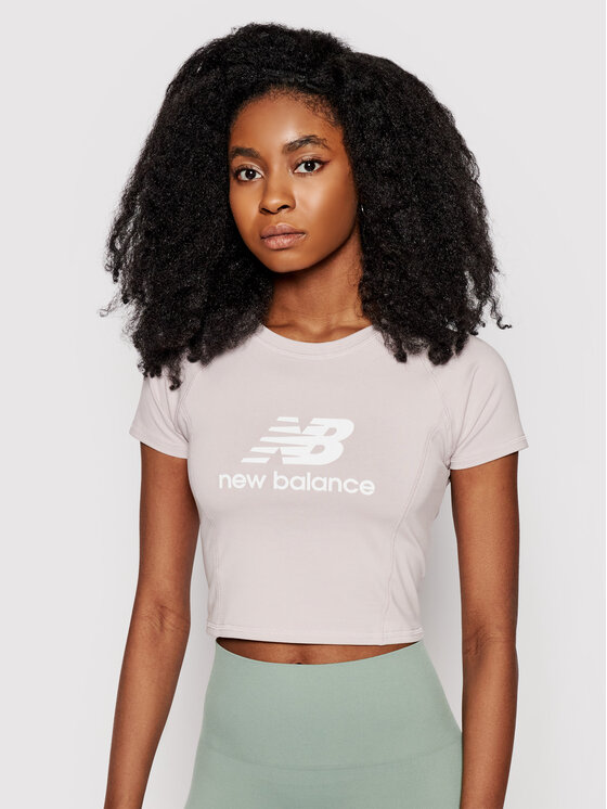 New Balance T-krekls Athletics Podium WT03503 Rozā Fitted Fit