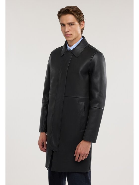Trussardi Trussardi Kurtka skórzana 8001M000027N033 Czarny Regular Fit