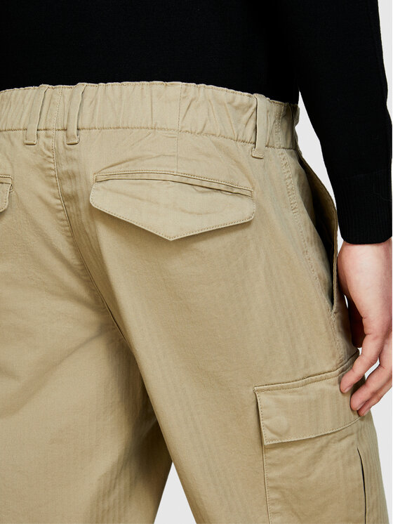 Sisley Sisley Riidest püksid 4H2FSF03P Beež Straight Fit