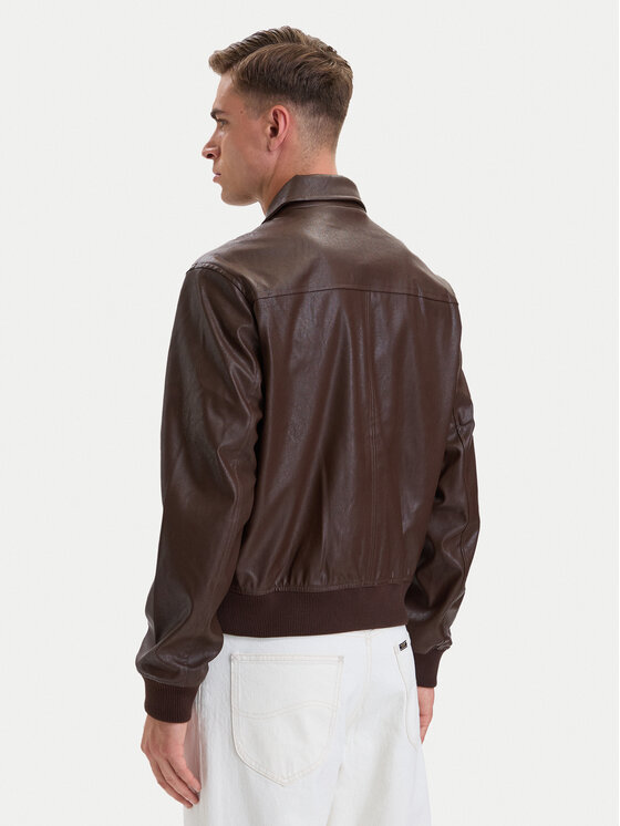 Calvin Klein Jeans Calvin Klein Jeans Jacke aus Kunstleder LV04RH413G Braun Regular Fit