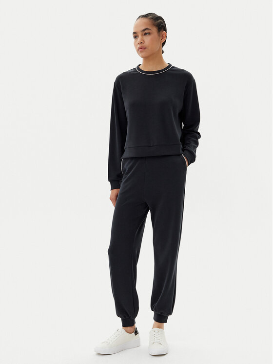 EA7 Emporio Armani EA7 Emporio Armani Mikina 7W000142 AF12643 UC001 Čierna Loose Fit
