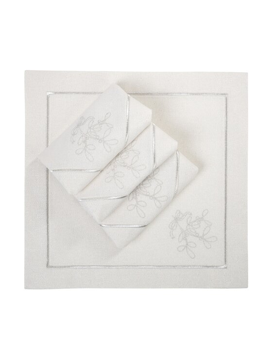 Roseberry Home Roseberry Home Serwetki Mistletoe Silverline Srebrny