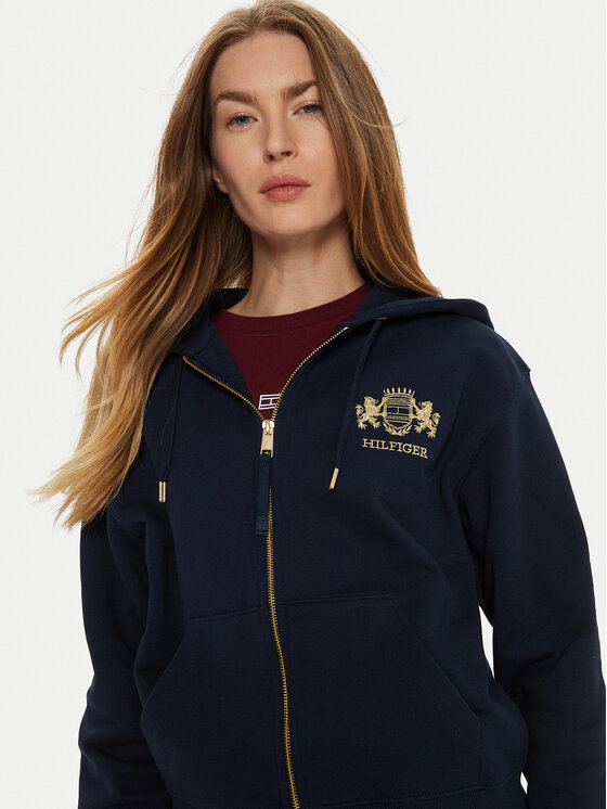 Tommy Hilfiger Tommy Hilfiger Bluză Varsity WW0WW43850 Bleumarin Regular Fit