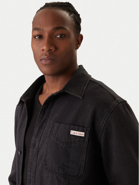 Calvin Klein Jeans Calvin Klein Jeans cămașă de blugi Classic LV04RD765G Negru Relaxed Fit