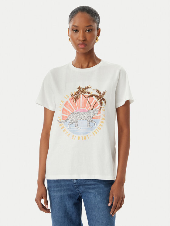 LOLA CASADEMUNT LOLA CASADEMUNT T-Shirt LS2615019 Weiß Regular Fit