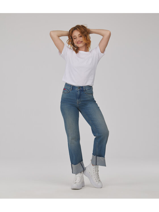 Lee Cooper Lee Cooper Jeansy SANDRA Niebieski Straight Leg