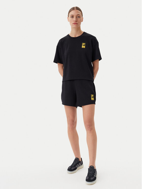 Fila Fila T-shirt Lisakovsk FAW1044 Crna Loose Fit