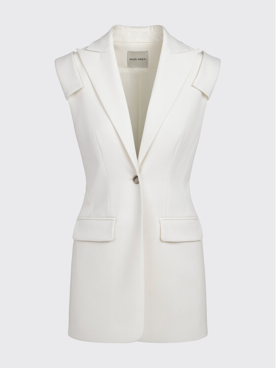 MARI PRETI MARI PRETI Gilet da completo Serene Bianco Regular Fit
