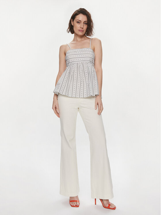TWINSET TWINSET Felső 241TF2023 Fehér Regular Fit