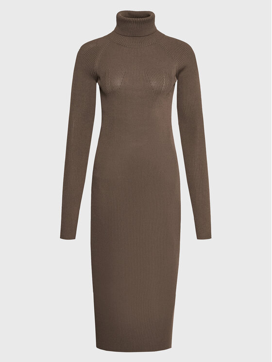 Herskind Herskind Trikotāžas kleita Mila 4523887 Brūns Regular Fit