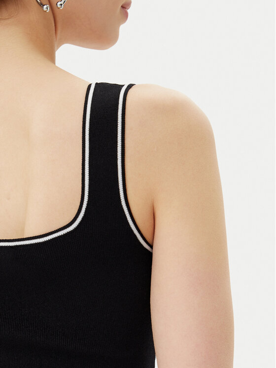 KARL LAGERFELD KARL LAGERFELD Hétköznapi ruha A2W13018 Fekete Slim Fit