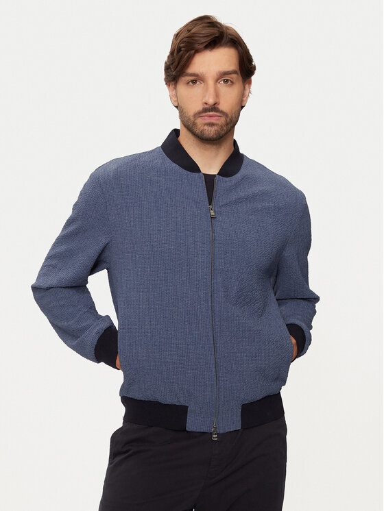 Boss Bomber bunda Nolwin 50433876 Tmavomodrá Slim Fit