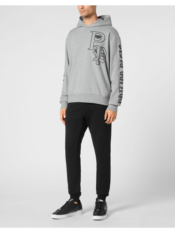 PHILIPP PLEIN PHILIPP PLEIN Mikina 9585 Sivá Regular Fit