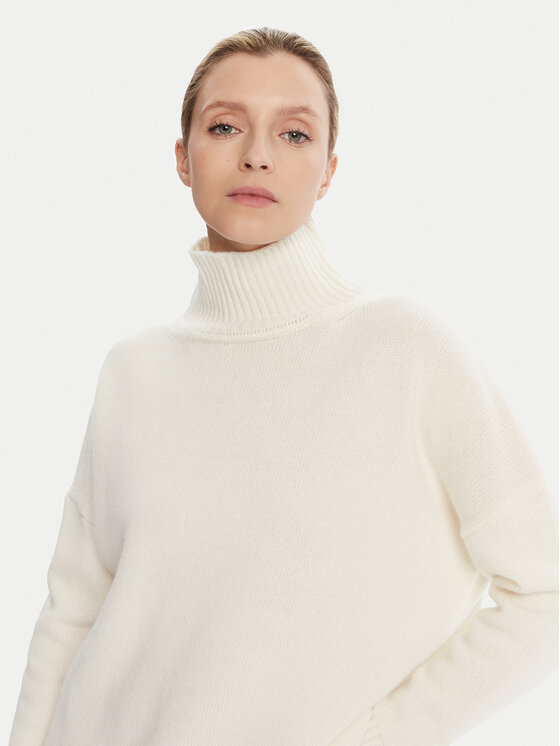 Weekend Max Mara Weekend Max Mara Rollkragenpullover Borgia 2525366112 Écru Relaxed Fit