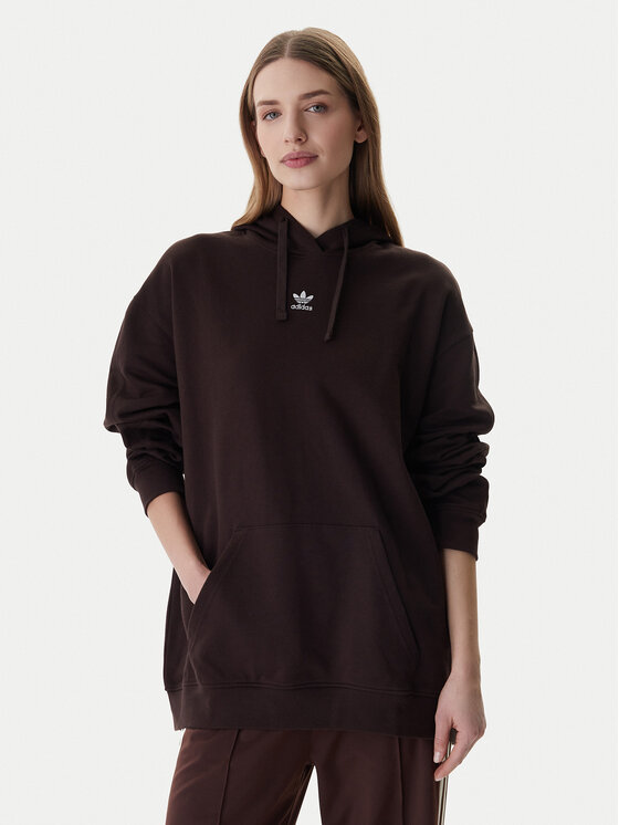 adidas adidas Mikina Essentials KC9145 Hnědá Oversize