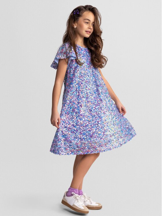 minoti minoti Sukienka elegancka 30DRESS171 Niebieski Regular Fit