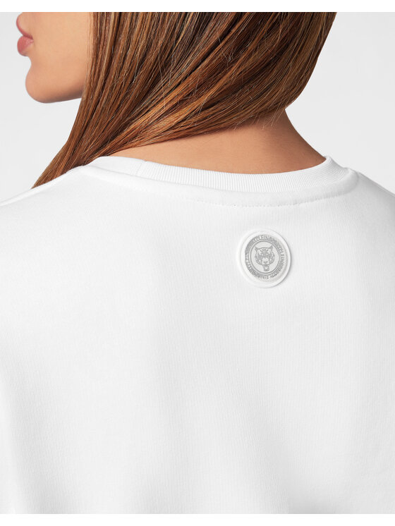 Plein Sport Plein Sport Longsleeve 13005 Biały Regular Fit