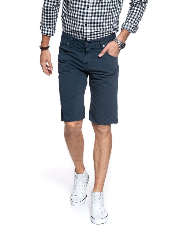 Mustang Mustang Pantaloncini di tessuto CHICAGO SHORT Blu Slim Fit