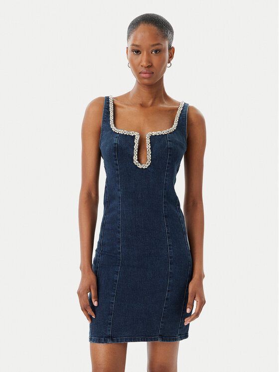 Guess Guess Дънкова рокля W6RK69 D55M0 Син Regular Fit